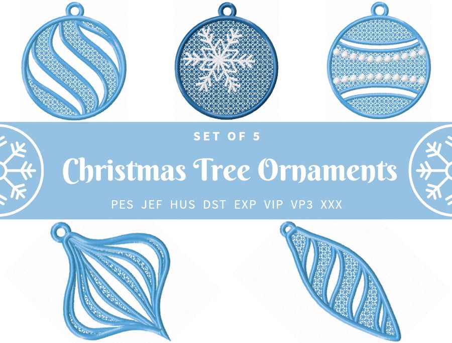 Christmas Tree Lace Ornaments FSL