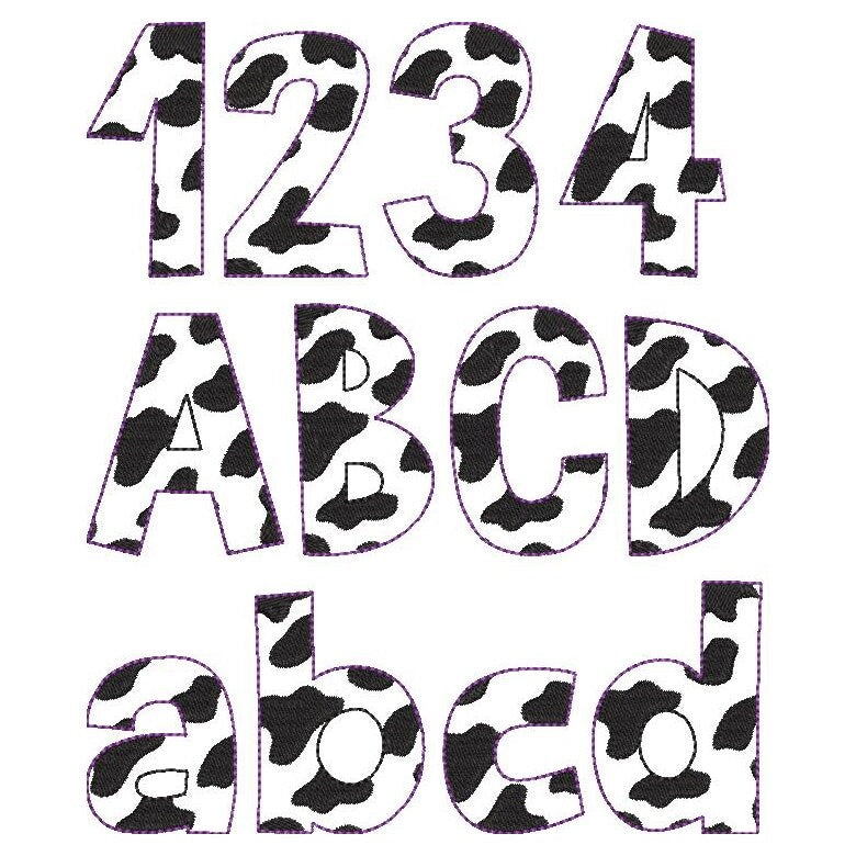 Cow Spots Patterned Font