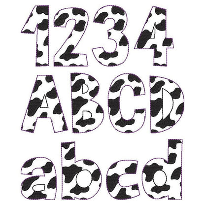Cow Spots Patterned Font