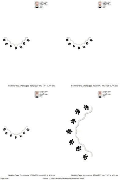 Scalloped Neckline Cutout With Paw