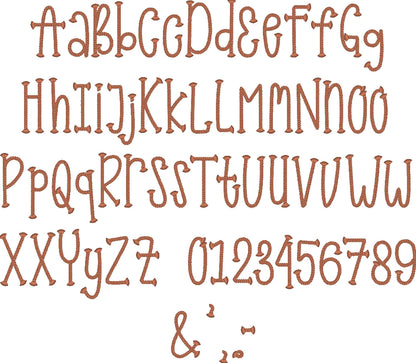 Rope Stitch Font with Fringed Tassel