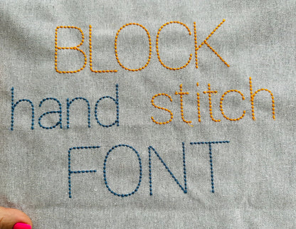 Hand Stitch Effect Block Font