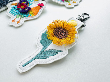 Sunflower Stem Eyelet And Key Fob
