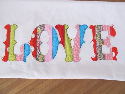 Patchwork Rag Edges Applique Font