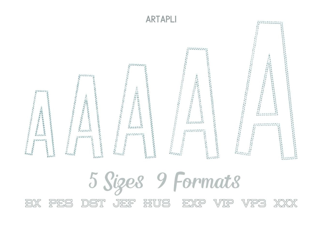 Funny Kids Thin Font Raggedy Applique