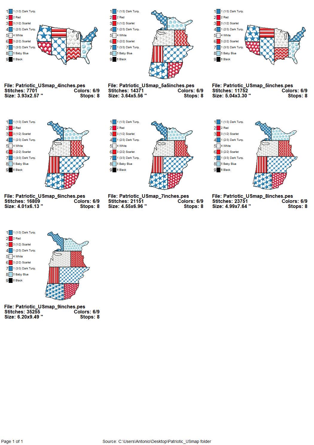 Patchwork Usa States Us Map Outline