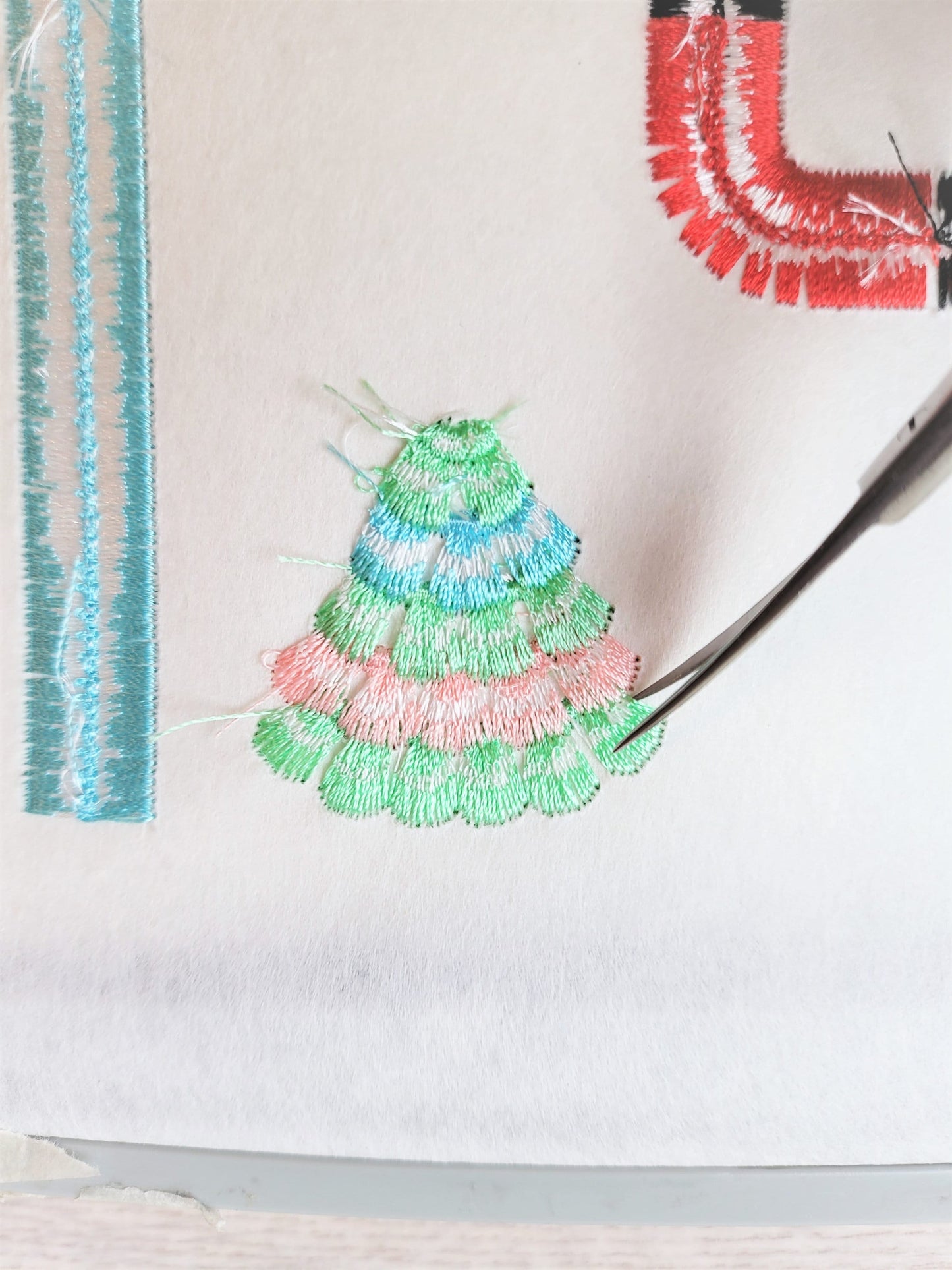 Fringed Mini Christmas Tree Keychain