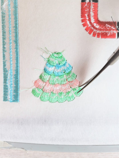Fringed Mini Christmas Tree Keychain