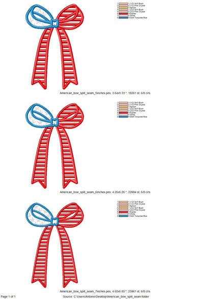 American Patriotic Side Bow