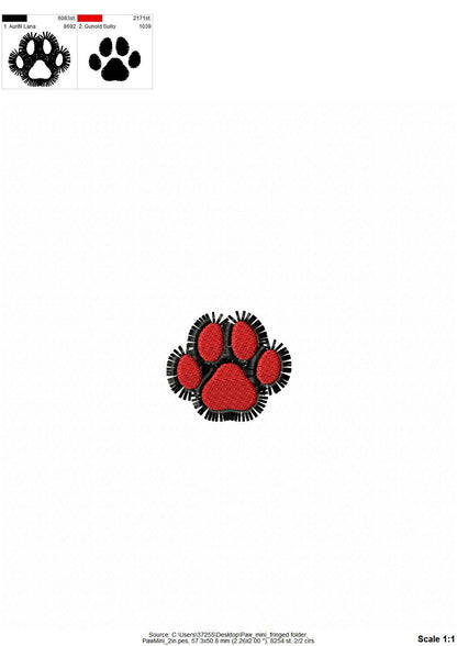 Small Tiny Fringed Paw
