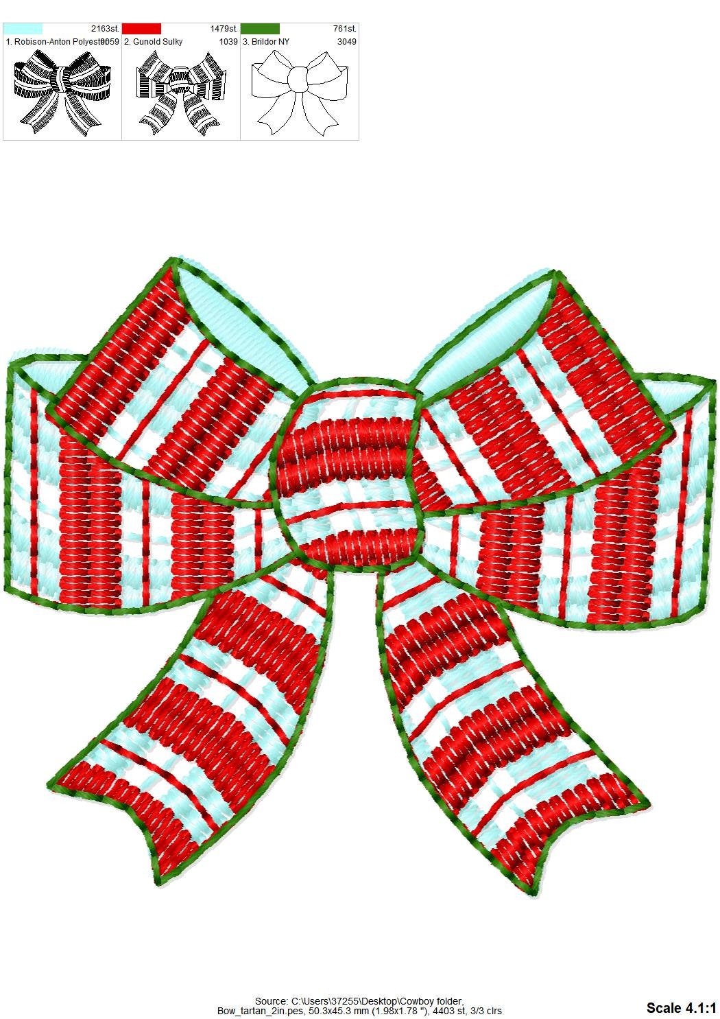 Mini Gingham Plaid Patterned Bow