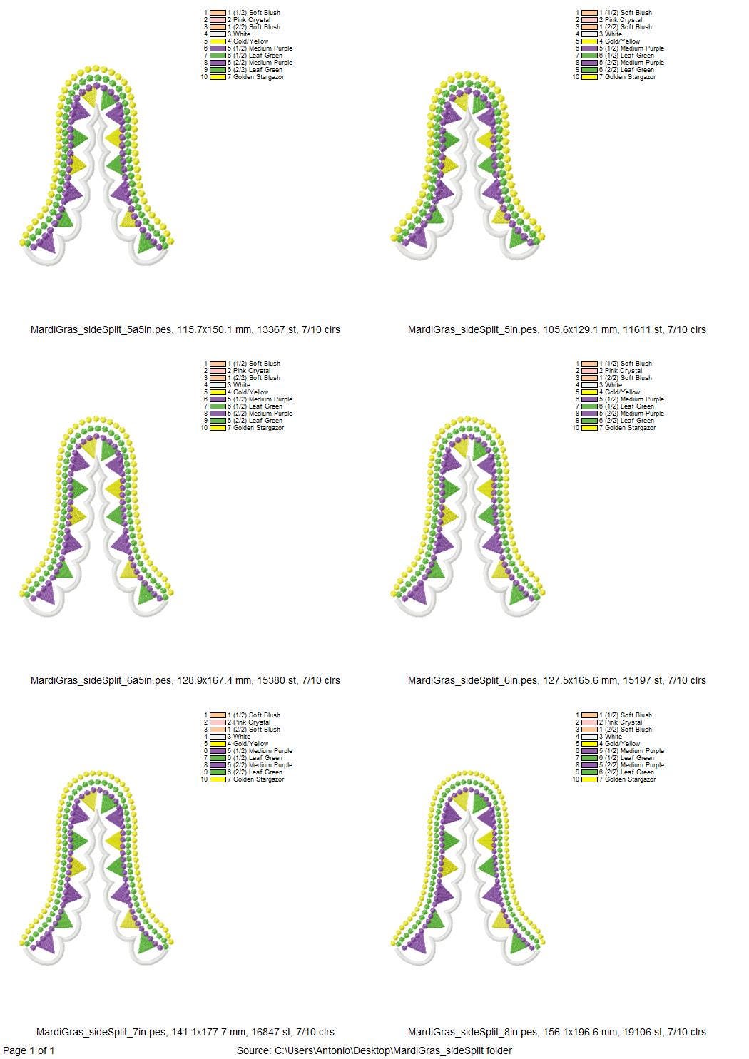 Mardi Gras Carnival Pearls