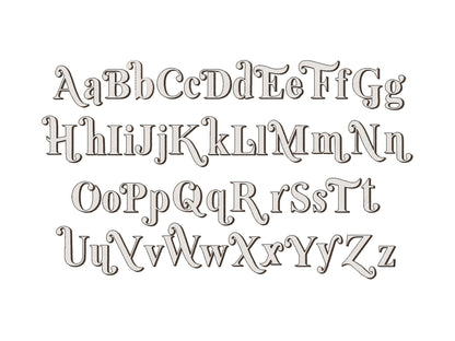 Vintage Glitter HTV vinyl Font