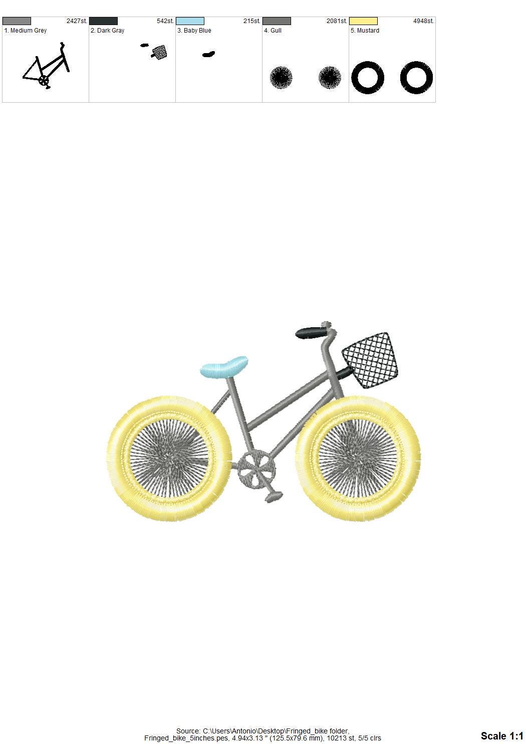 Summer Bicycle with Fringed Wheels