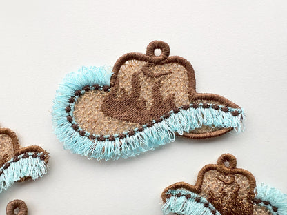 Cowboy Cowgirl Fringed Boots And Hat