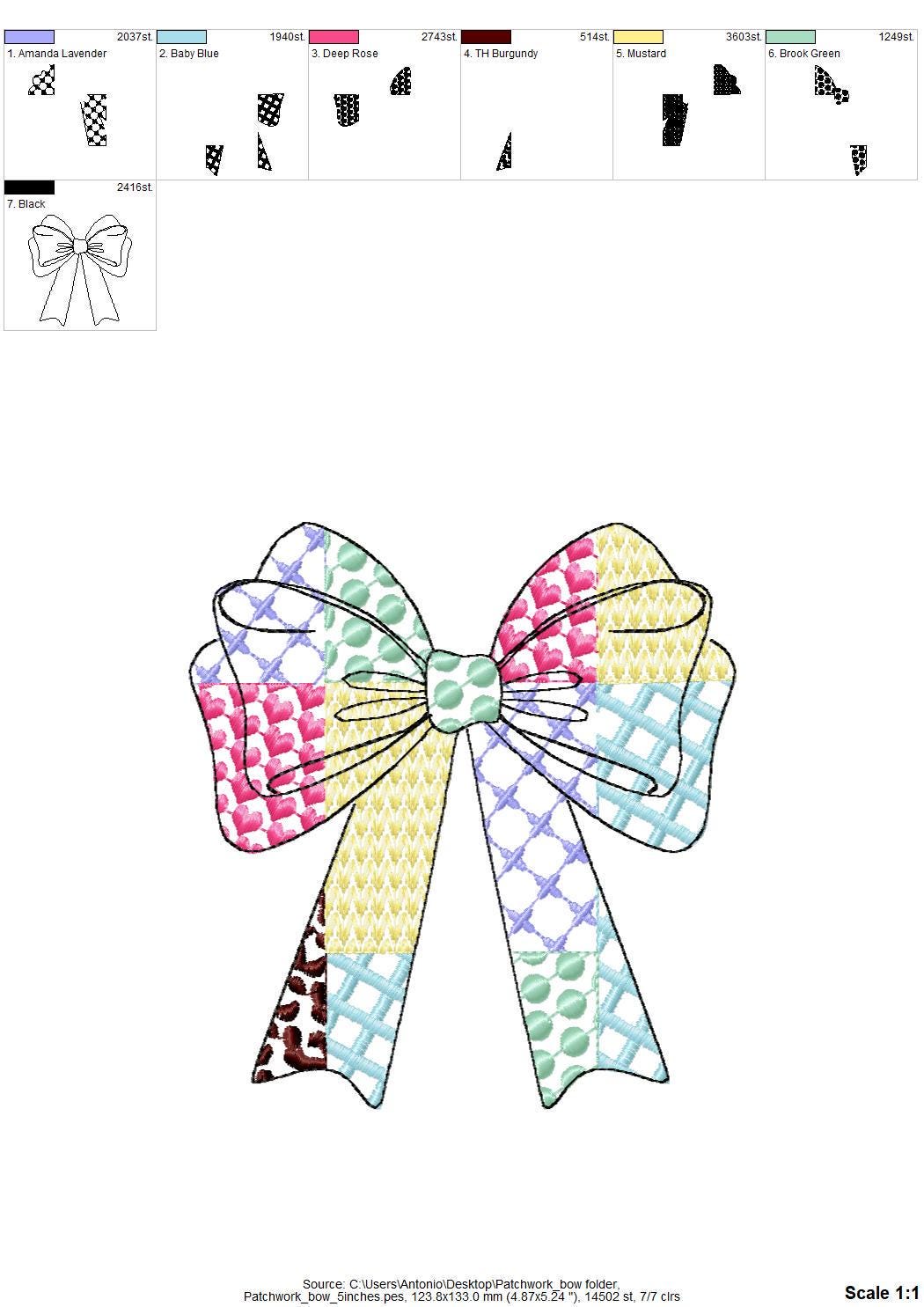 Patchwork Patterned Heirloom Bow