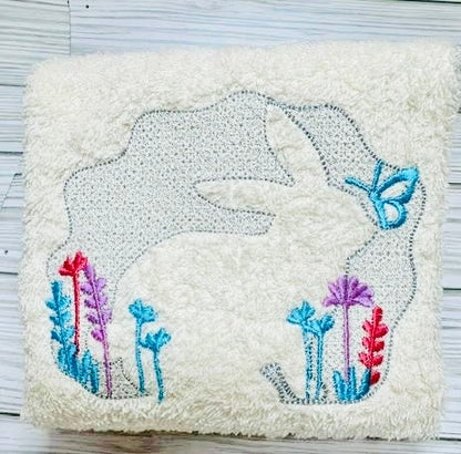 Embossed Towel Easter Bunny