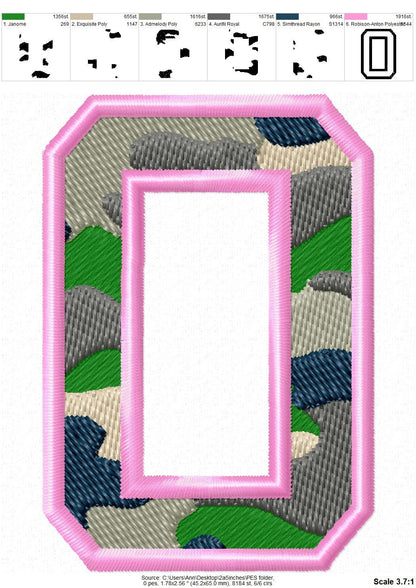 Varsity Camouflage Camo Font