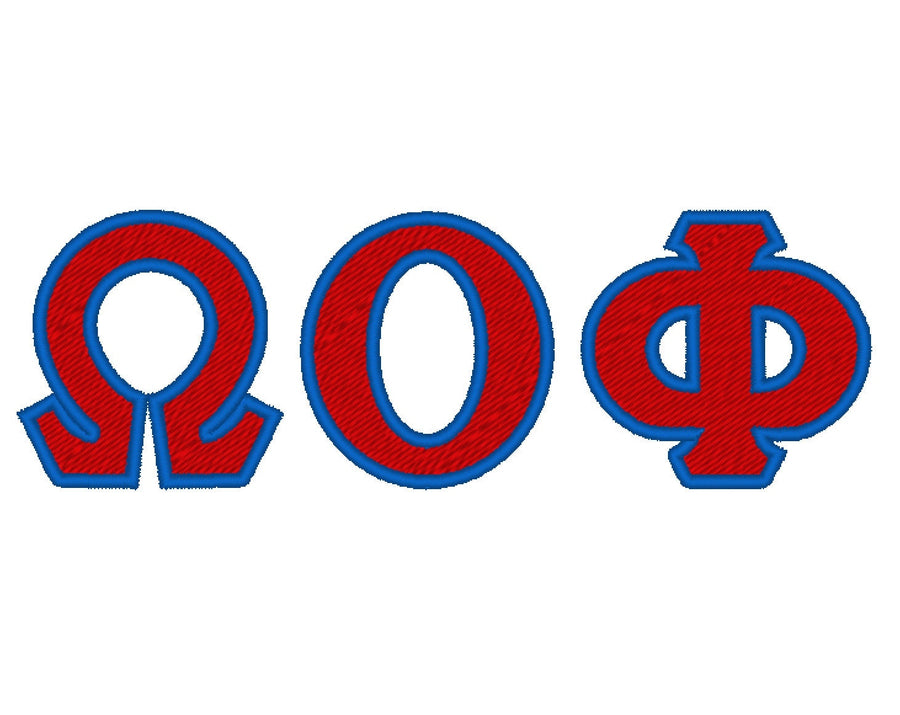 Greek Font Sororities Fill Stitch