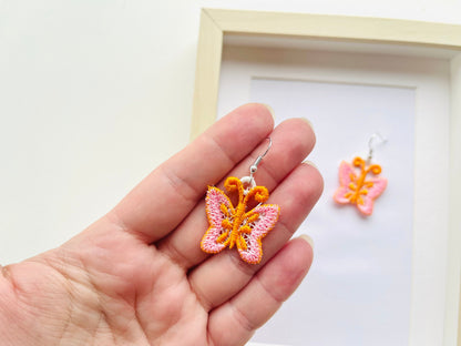 Butterfly Lace Earrings Charm FSL