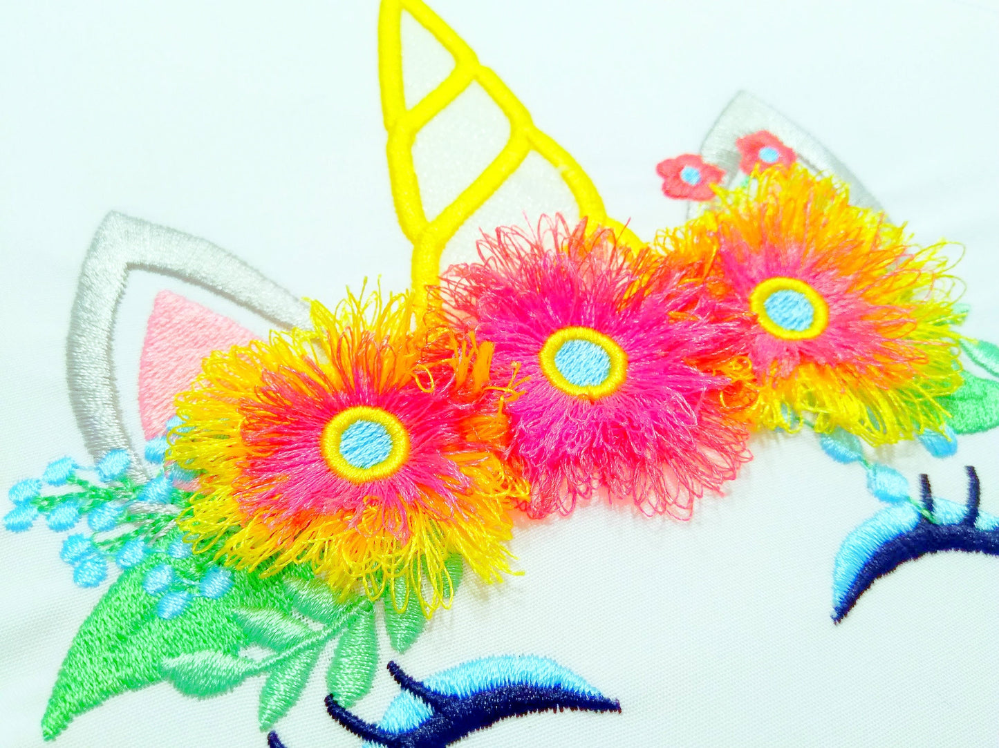 Pretty Eyes Unicorn Fringed Floral Crown