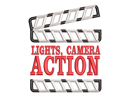 Lights Camera Action Applique
