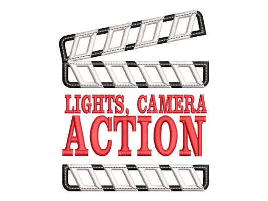 Lights Camera Action Applique