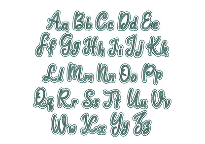 Glitter HTV Vinyl Handwritten Satin Font