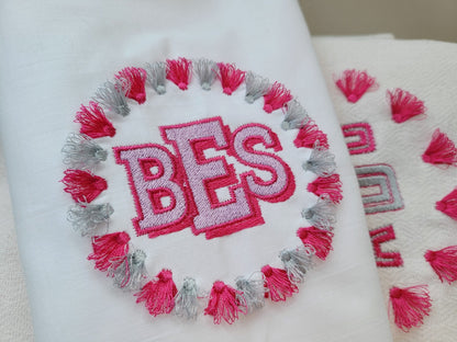 Tassel Circle Monogram And Font Set