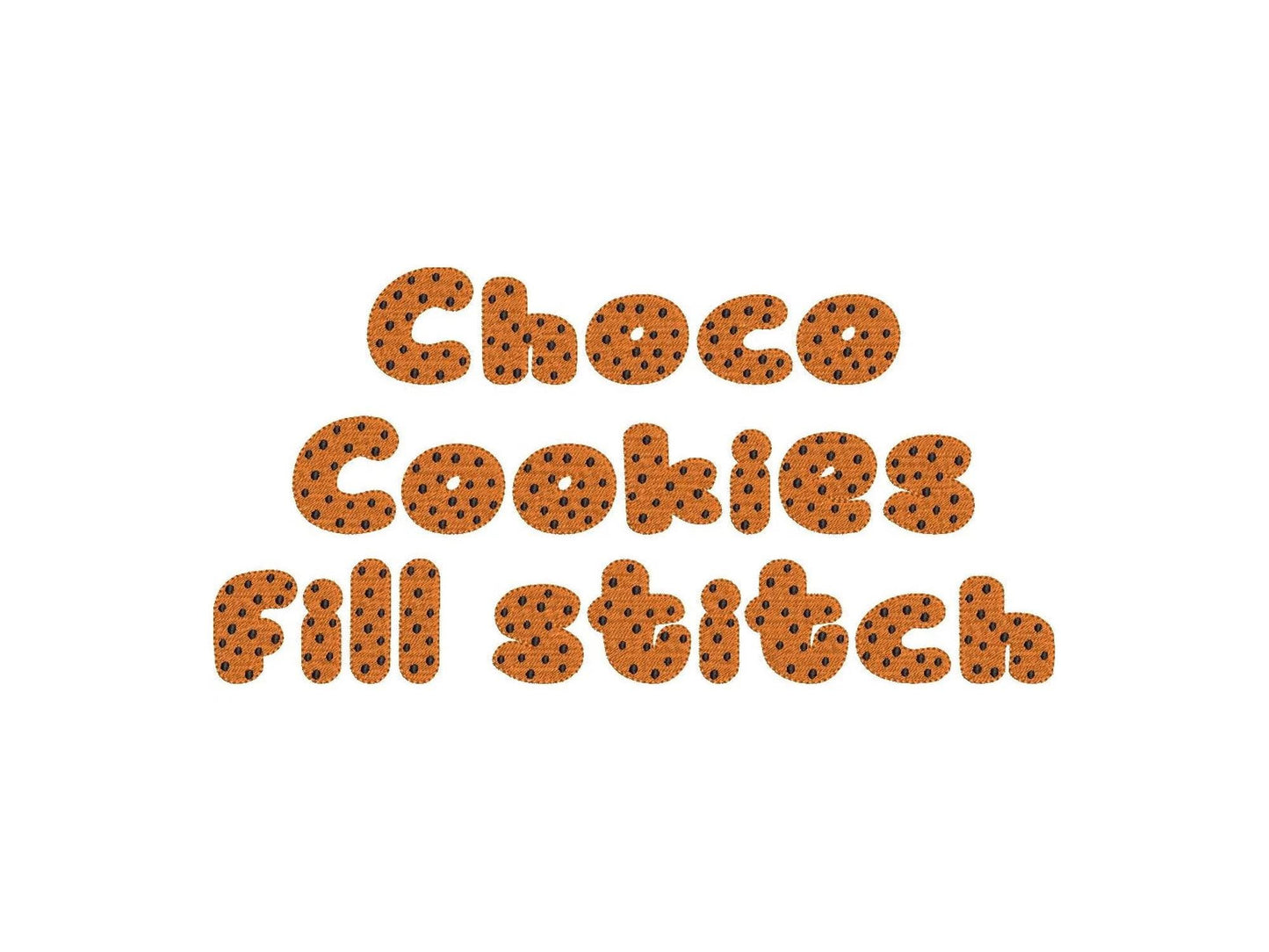 Choco Cookie Font Fill Stitch