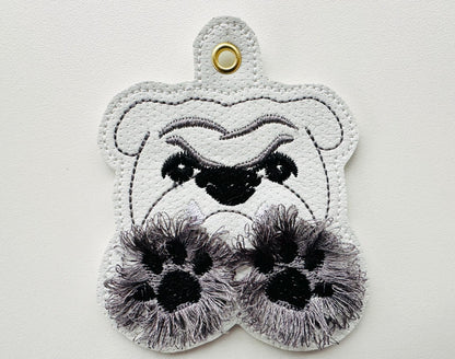 Bulldog Fringed Paws Keychain