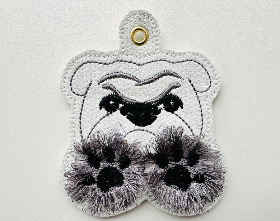 Bulldog Fringed Paws Keychain
