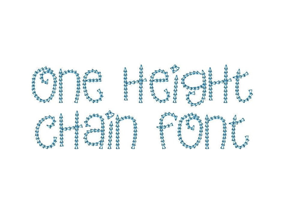 Quick Light Stitch One Height Chain Font