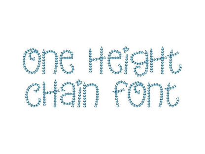 Quick Light Stitch One Height Chain Font