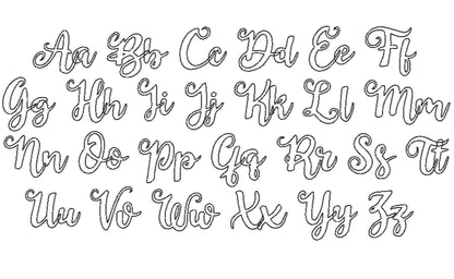 Raggedy Edge Font Applique