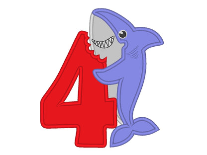 Baby Shark Birthday Number 4 Four
