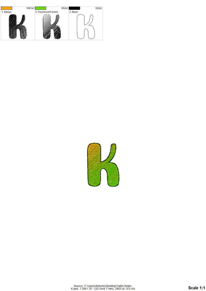 Vibrant Gradient Ombre Iridescent Font