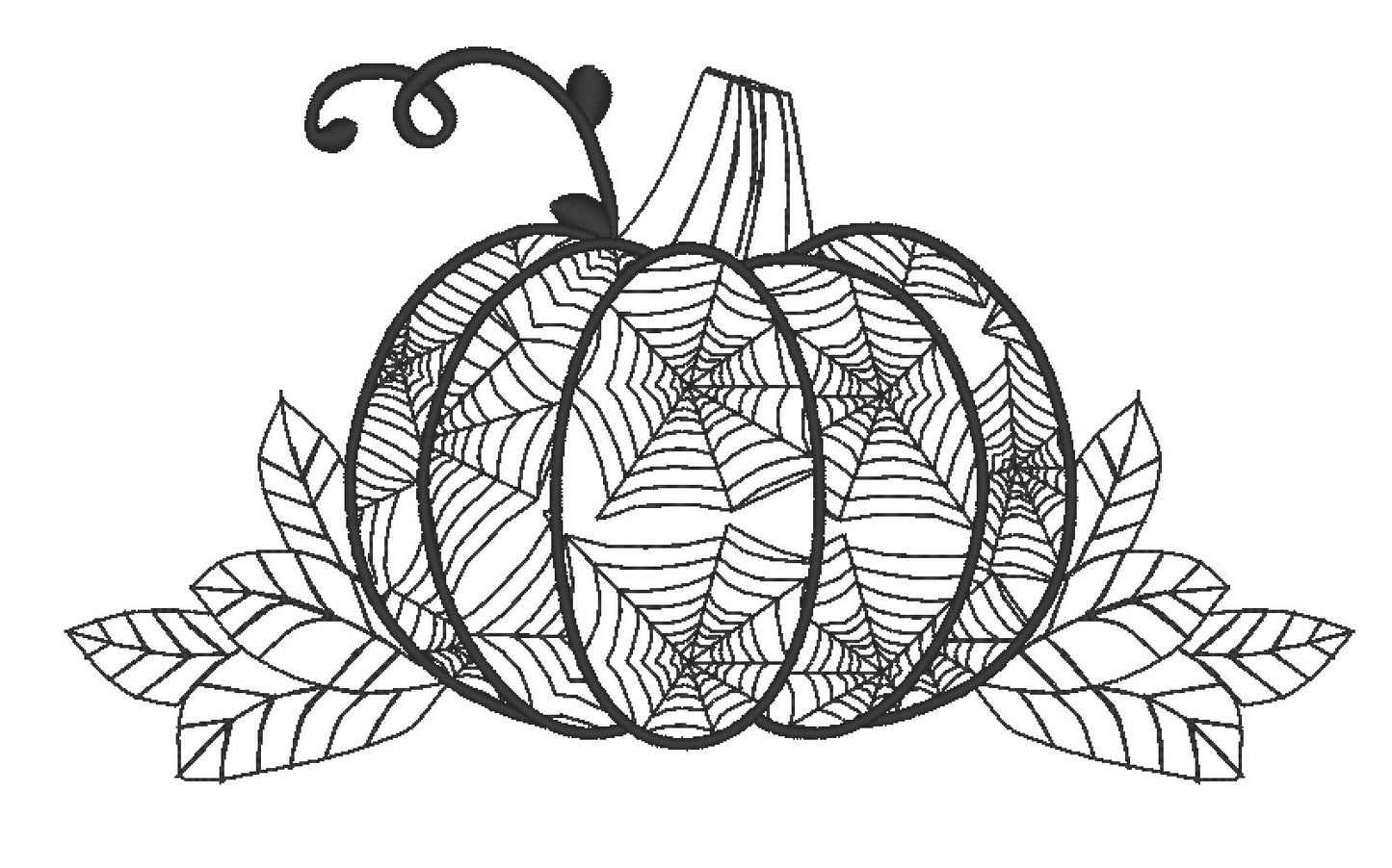 Halloween Spiderweb Pumpkin Outline