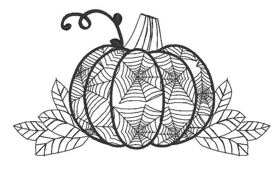 Halloween Spiderweb Pumpkin Outline