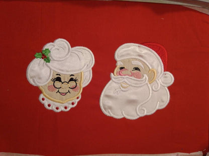 Mr and Mrs Santa Claus Applique