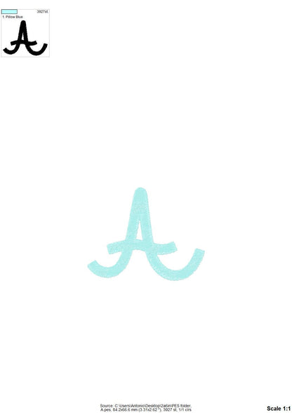 Fill Stitch Handwritten Script Font Lillian