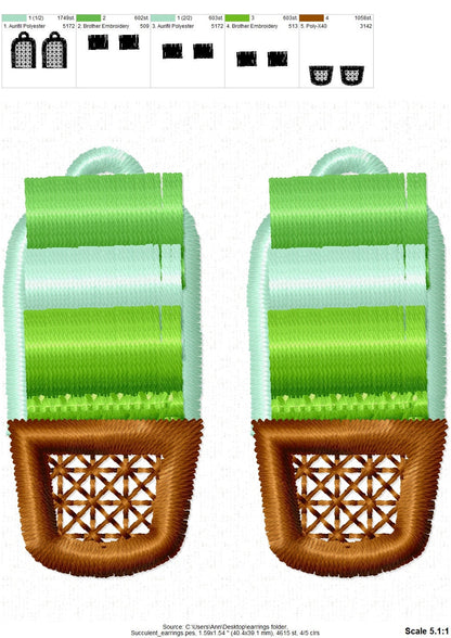 Fringed Cactus Earrings FSL