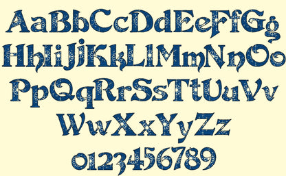 Embossed Snowflake Frozen Font