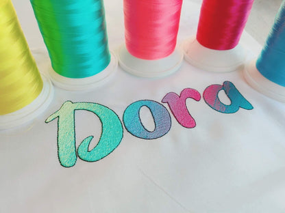 Iridescent Ombre Font Dora
