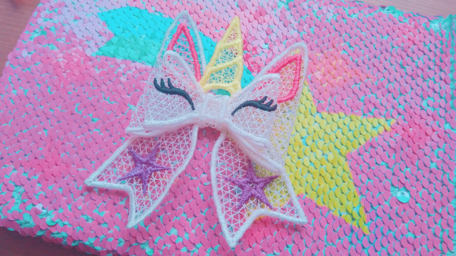 Unicorn Double Layer Big Bow FSL