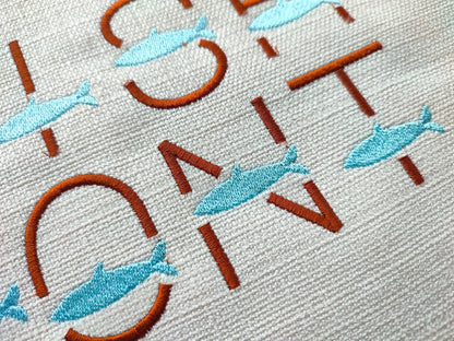 Satin Stitch Fish Font