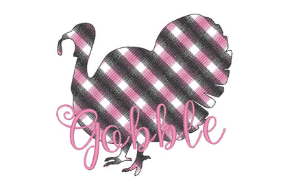 Turkey gobble Plaid check square checkered tartan gingham Turkey