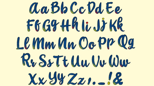 Iridescent Ombre Font Stephanie