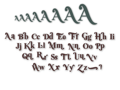 Vintage Retro Holly Jolly Fill Stitch Font