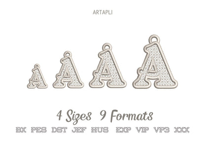 Lace Monogram Font Charm Earrings FSL